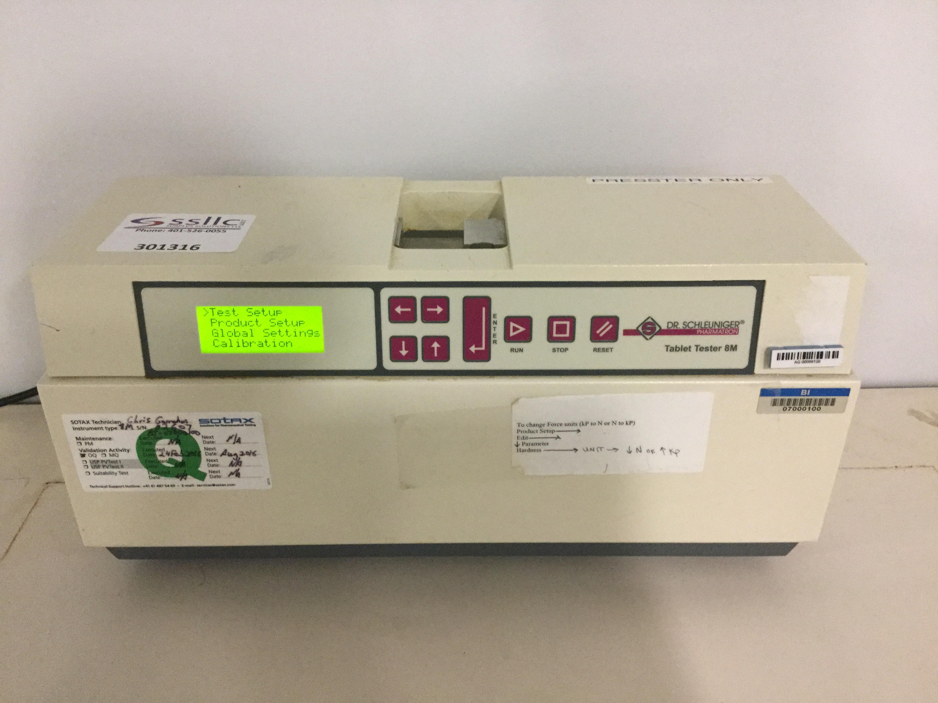 Dr Schleuniger Pharmatron Tablet Tester 8M Tablet Hardness ...