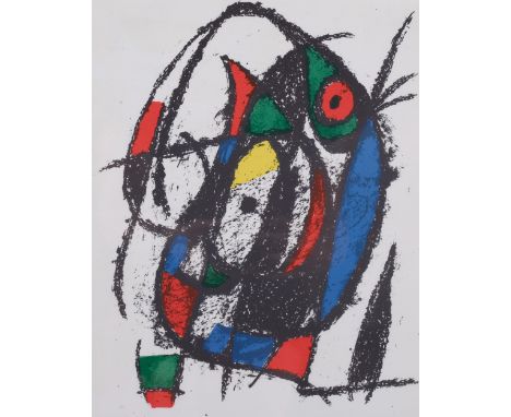 Joan Miro, abstract, original lithograph for Miro Vol 2 no. 4, 31cm x 24cm, framedGood condition 
