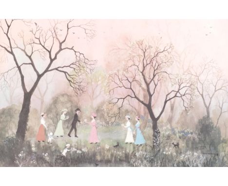 Helen Bradley (1900 - 1979), It Was On An April Evening, colour print, signed in pencil, no. 11/75, 38cm x 56cm, framedMargin
