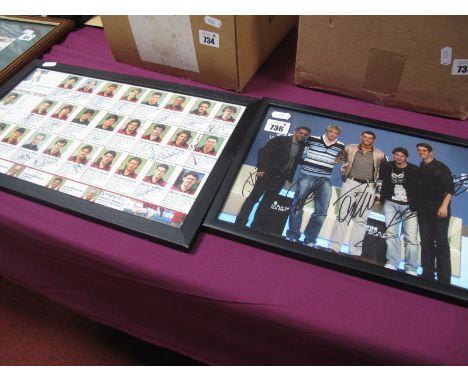 A.C.Milan Autographs, including Baresi, Maldini, Di Canio, Capello, Savicevic, Boban, ink signed on a squad print of The Grea