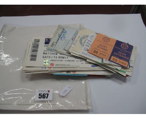 Chelsea Tickets Home Games 1970's - 2011, approximately 47. Season ticket 85-6 &amp; 2001-2, 1984 tea room and lounge passes.