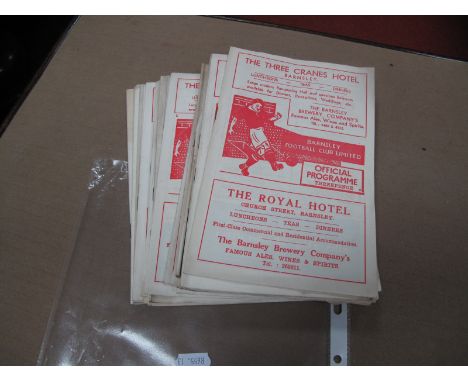 Barnsley Home Programmes 1957-58, v, Barnsley and District F.A. Arsenal - Friendly's, Blackburn Rovers, Cardiff, Doncaster, G