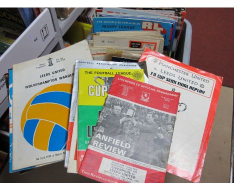 Leeds United Programmes 1965 to 1994, including European issues v. Kilmarnock, Celtic, Rapid, Lyn, Oslo, Hannover, Setubal, a