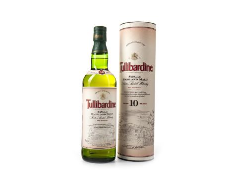 TULLIBARDINE AGED 10 YEARS Single Malt Scotch Whisky 70cl, 40% volume, in tube.