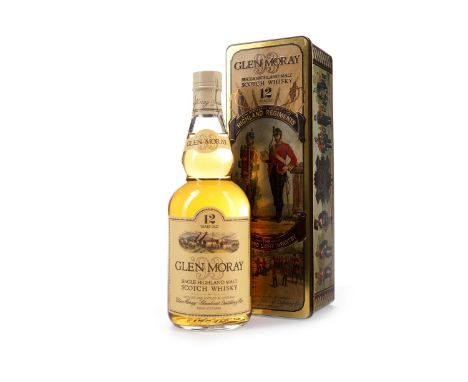 GLEN MORAY 1993 AGED 12 YEARS Single Malt Scotch Whisky 75cl, 40% volume in Highland Light Infantry Regiment tin.