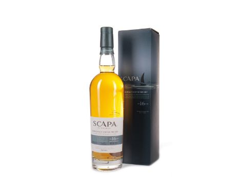 SCAPA 16 YEARS OLD Single Malt Scotch Whisky 70cl, 40% volume, in carton.