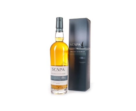 SCAPA 16 YEARS OLD Single Malt Scotch Whisky 70cl, 40% volume, in carton.