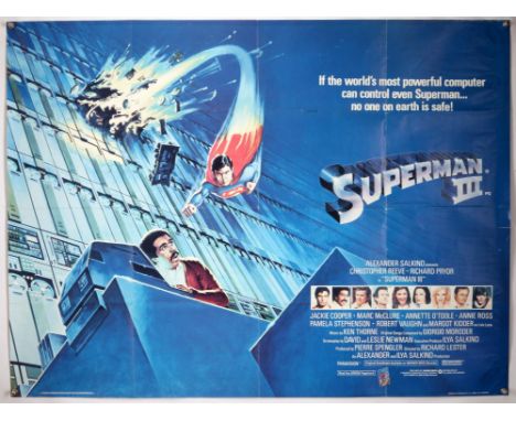 15 British Quad film posters including Superman III, National Lampoon's Vacation, Airplane II, Curtains, Schizo, Siege, Mommi