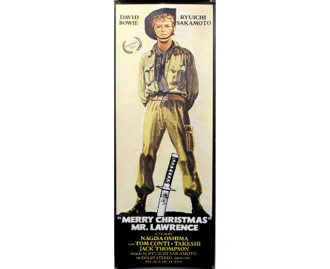 Merry Christmas Mr. Lawrence (1983) Door Panel film poster, starring David Bowie, rolled, 20 x 60 inches. Condition Report:  