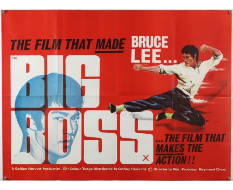 Bruce Lee The Big Boss (1971) British Quad film poster for this early Bruce Lee film, this being the rarer of the two first r