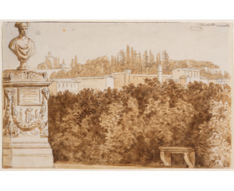 Grandjean (Jean, 1752-1781)&nbsp;Two Arcadian views in Rome: Porta Salaria, and Monte Cavallo, Quirinal Hill, a pair,&nbsp;pe