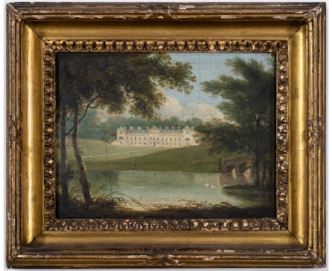 Britton (John, 1771-1857) After. Woburn Abbey, Bedfordshire,&nbsp;oil on panel, inscribed with title on the reverse and 'By B