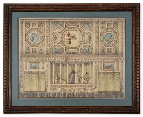 *** Please note, the description for this lot has been updated.  Basoli (Antonio, 1774-1848) Design for the walls and ceiling