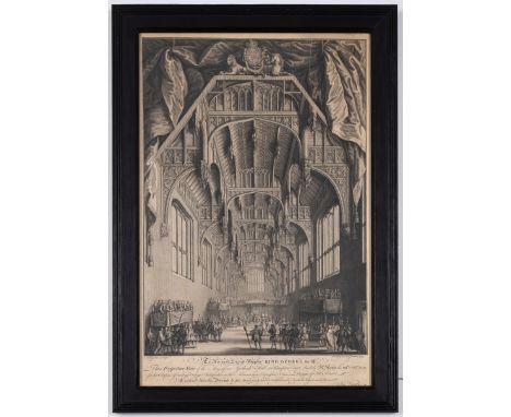 Kent (William, 1685-1748), After. Perspective View of the Magnificent Gothick Hall at Hampton Court, Built by K. Henry the VI