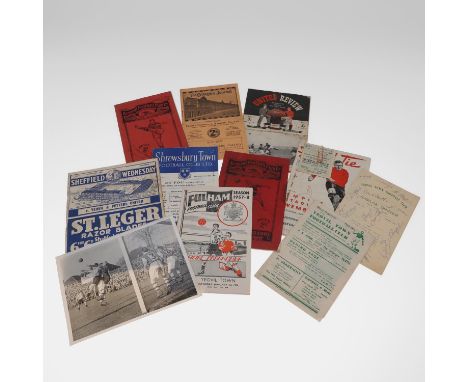 A 1938 FA Cup final programme and ticket, from a match between Huddersfield Town and Preston North End. Also with Yeovil v Su