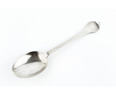 A CHARLES II SILVER TREFID SPOON, engraved initials T over M.A. to the back of the handle, by William Mathew, London 1683, 19