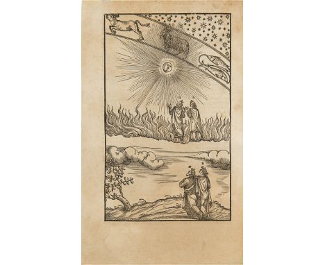 Dante. La Comedia. Venezia, Francesco Marcolini, 1544. In 4° (222 x 154 mm); [441] carte. 3 incisioni a piena pagina e 84 gra
