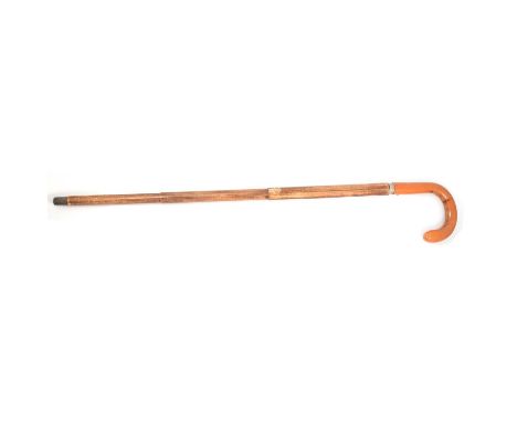 Walking stick umbrella, with collapsing case, length 89cm.