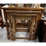 A nest of oak tables COLLECT ONLY