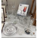 A quantity of glass including sundae dishes, ship in bottles etc COLLECT ONLY