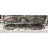 A quantity of silver plate wine coasters & plate coasters (34 items in total)