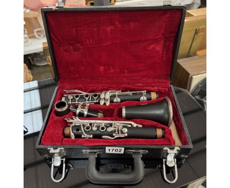 A cased clarinet 