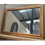 A large gilt frame bevel edge mirror 105 x 75cm COLLECT ONLY