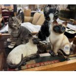 4 ceramic cats including Beswick