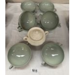 8 Wedgwood soup bowls & A Wedgwood sugar bowl