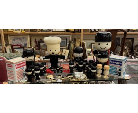 A large collection of vintage Homepride Flour Men including rare kitchen scales &amp; weights, pink figures etc