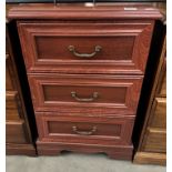 A mahogany effect 3 drawer chest COLLECT ONLY