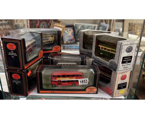 11 boxed E.F.E. Exclusive first edition die cast buses 