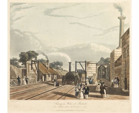 * Bury (Thomas Talbot). Seven plates from 'Coloured Views on the Liverpool and Manchester Railway, R. Ackermann, circa 1831 -