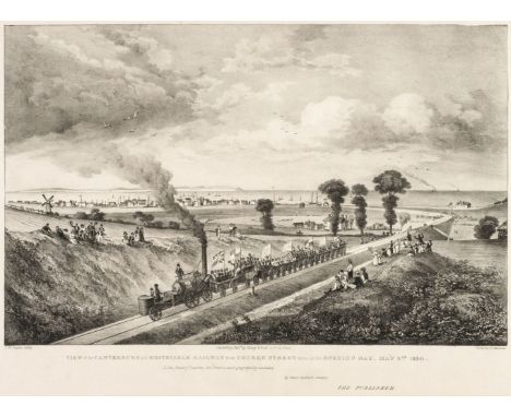 * Baynes (Thomas M. after 1794-1854). View of the Canterbury and Whitstable Railway from over the Tunnel taken on the Opening
