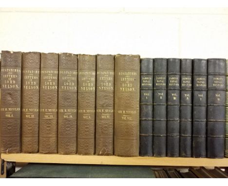 Chamier (Frederick). The Naval History of Great Britain,..., 6 volumes, Richard Bentley, 1837, black &amp; white portrait pla