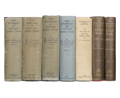 Cook (James). The Journals of Captain James Cook, edited by J.C. Beaglehole, 4 volumes in 5, 2nd edition, CUP for the Hakluyt