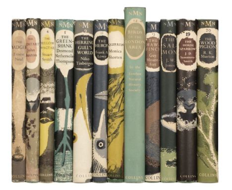 New Naturalist Monographs. Numbers 1,2, 4, 5, 9, 11, 12, 14-16, 19, 20, 1st editions, London: Collins, 1948-65, all in origin