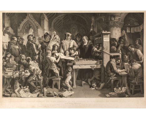 * Bromley (Frederick). Caxton Shewing the first Specimen of his Printing to King Edward the Fourth at the Almonry Westminster