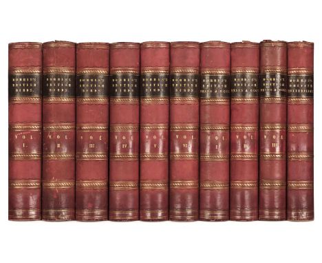 Morris (Francis Orpen). A History of British Birds, 6 volumes, 1st edition, London: Groombridge &amp; Sons, 1851-57, 358 colo