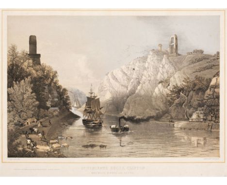 * Bristol. St. Vincents Rocks, Clifton. Hotwell House and Baths, Bristol: James Bolton, circa 1850, tinted lithograph by Day 