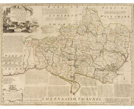 Bowen (Emanuel). An Accurate Map of Dorsetshire divided into Hundreds. Drawn from the best authorities..., An Accurate Map of