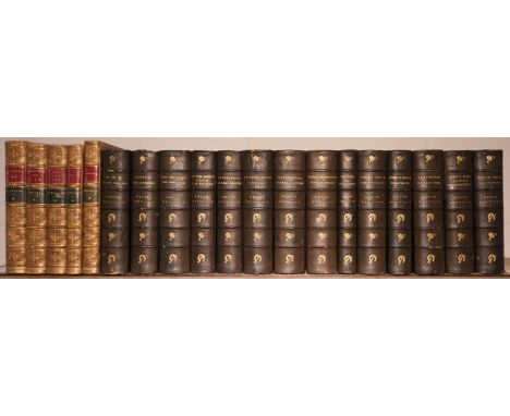 Kingsley (Charles). Works, 5 volumes, mixed editions, London: Macmillan &amp; Co., 1874-75, contemporary calf by Bickers &amp