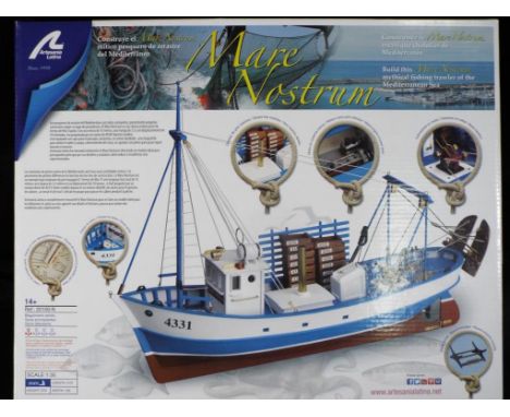 Artesania Latina - A boxed 1:35 scale 'Mare Nostrum' model fishing boat. The model appears to be in a factory sealed Mint box