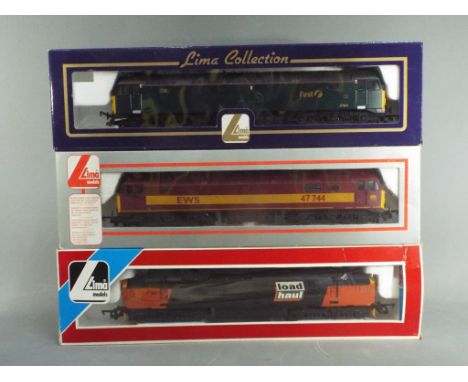 Lima - Three boxed OO Gauge Diesel / Electric locomotives. Lot consists of 204825 Class 47 Op.No.47811 in First Great Western