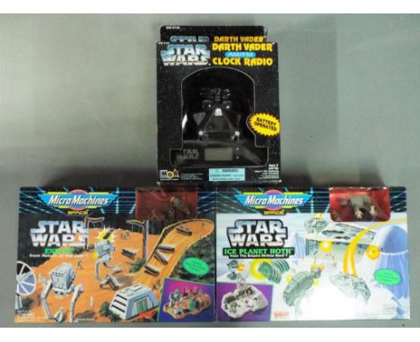 Galoob, Micro Machines, MGA - Two boxed Gallob Micro Machines sets Endor and Ice Planet Hoth together with a boxed vintage MG