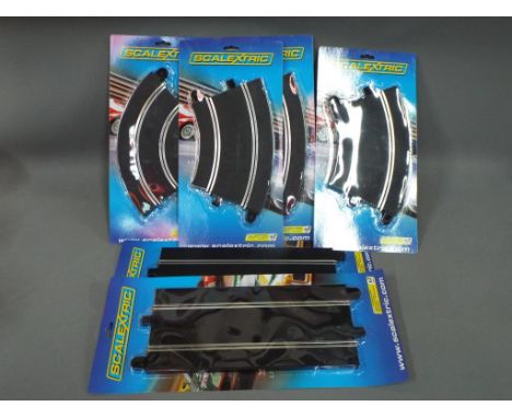 Scalextric - Six pieces of Scalextric track.  Lot includes C8205; C8201 and similar. All items are in factory sealed packagin
