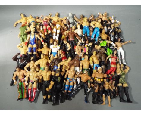 JAKKS Pacific, Mattel, WWE, WWF - In excess of 50 WWE Wrestling Figures predominately by JAKKS. Lot includes The Animal; The 