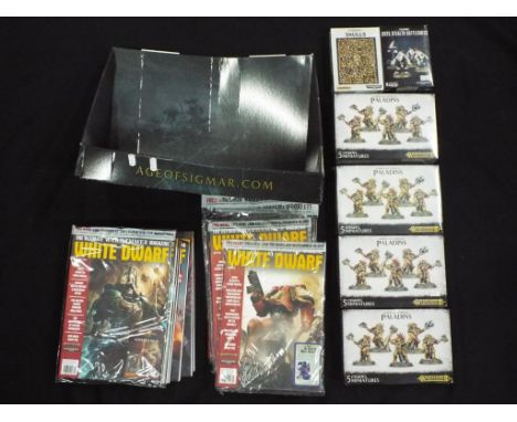 Warhammer - Six boxed Warhammer Sets. Lot consists of Warhammer Tau Empire XV25 Stealth Battlesuits; Stormacst Eternals Palad