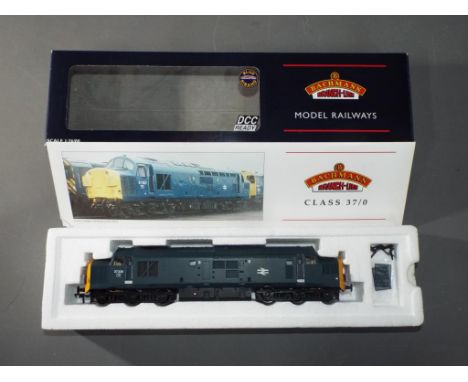 Bachmann - A boxed Bachmann 32-777 OO gauge DCC ready Class 37 diesel locomotive, Op.No.37238 in BR Blue livery Centre Head. 