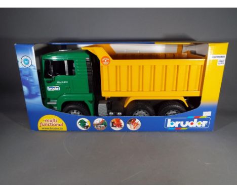 Retail Stock - a Bruder Man TGA Tipper Truck 1:16 scale in mint condition.